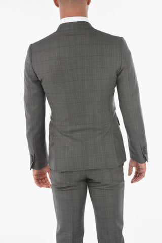 Tattersall Checkered Virgin Wool Suit