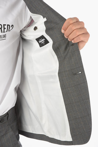Tattersall Checkered Virgin Wool Suit
