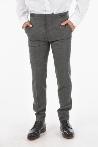Tattersall Checkered Virgin Wool Suit