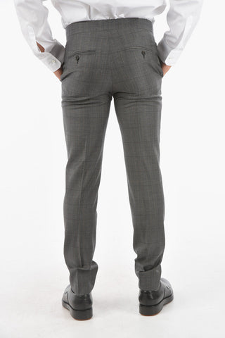 Tattersall Checkered Virgin Wool Suit