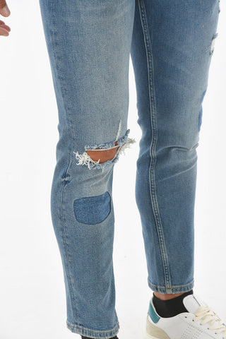Jeans Slim Fit DEAN con Toppe e Strappi
