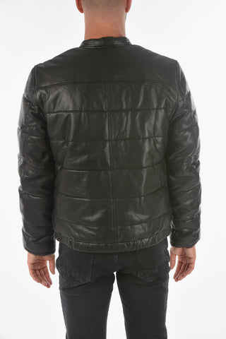 Quilted RUSSEL PUFFER Leather Jacket