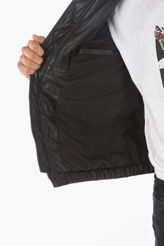 Quilted RUSSEL PUFFER Leather Jacket