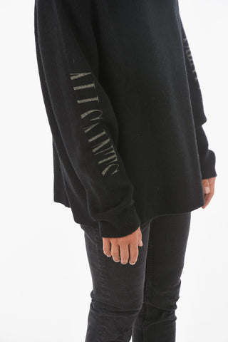 Wool Blend RIFT SAINTS Logoed Crewneck Sweater