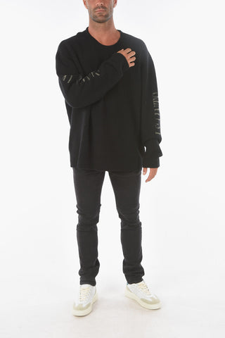 Wool Blend RIFT SAINTS Logoed Crewneck Sweater