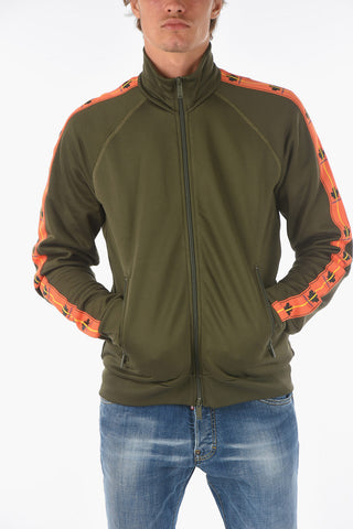 Logoed Side Band CLASSIC RAGLAN FIT Sweatshirt with Zip