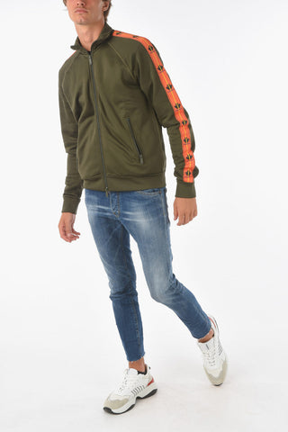 Logoed Side Band CLASSIC RAGLAN FIT Sweatshirt with Zip