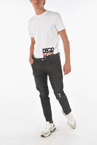 17cm stretch denim TIDY BIKER jeans
