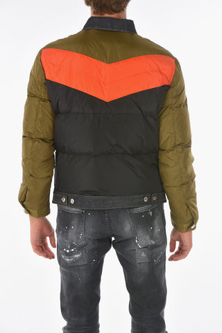denim details down jacket