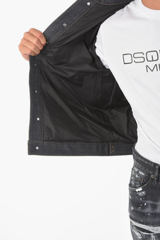 denim details down jacket