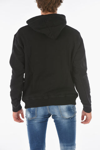 Felpa COOL FIT con Stampa a Contrasto e Cappuccio