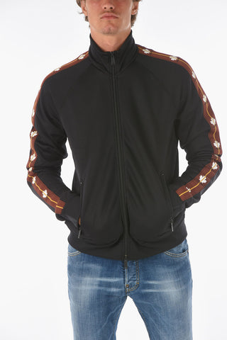 Logoed Side Band CLASSIC RAGLAN FIT Sweatshirt with Zip