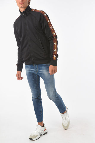 Logoed Side Band CLASSIC RAGLAN FIT Sweatshirt with Zip