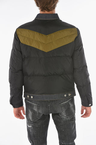 denim details down jacket