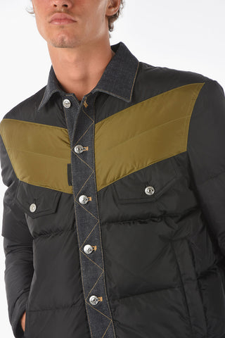 denim details down jacket