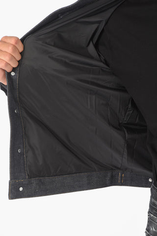 denim details down jacket