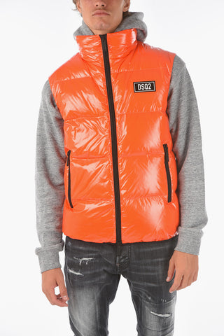 Piumino senza manica con chiusura zip