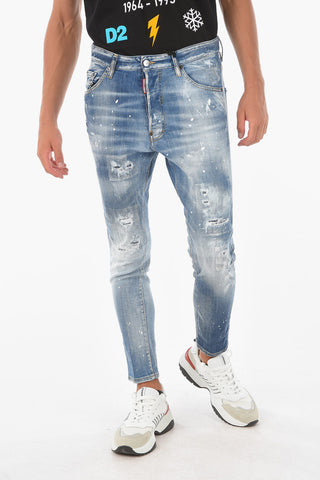 14,5cm Acid Wash Effect RELAX LONG CROTCH Jeans