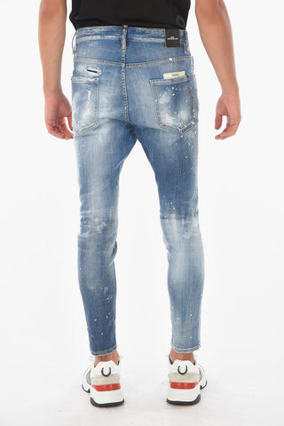 14,5cm Acid Wash Effect RELAX LONG CROTCH Jeans