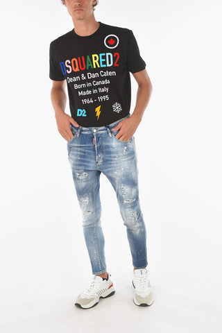 14,5cm Acid Wash Effect RELAX LONG CROTCH Jeans