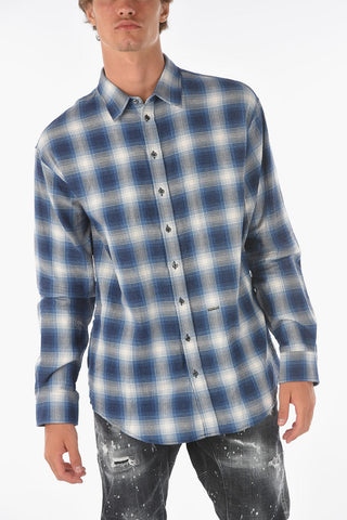 Classic Collar Tartan Motif Shirt