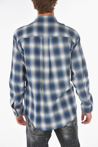 Classic Collar Tartan Motif Shirt
