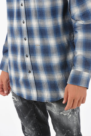 Classic Collar Tartan Motif Shirt