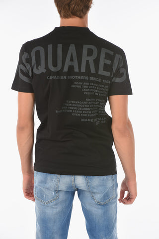 Two-To0ne Back Printed COOL FIT Crew-Neck T-shirt
