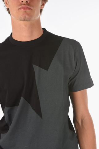 Two-To0ne Back Printed COOL FIT Crew-Neck T-shirt