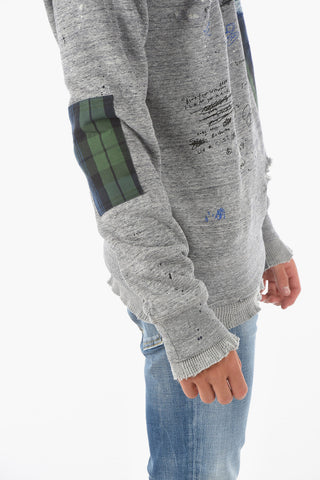vintage effect CLASSIC RAGLAN FIT crew-neck sweatshirt