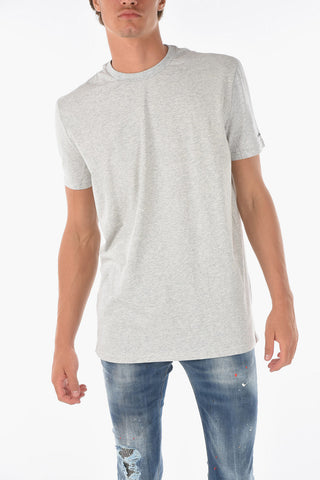 t-shirt girocollo a tinta unita