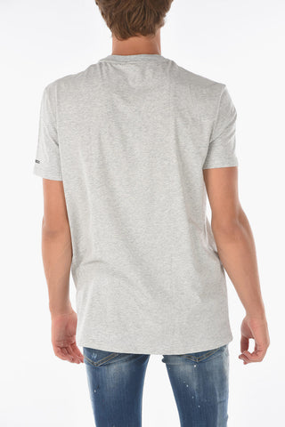 t-shirt girocollo a tinta unita