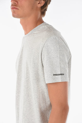 t-shirt girocollo a tinta unita
