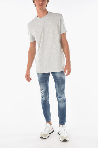t-shirt girocollo a tinta unita