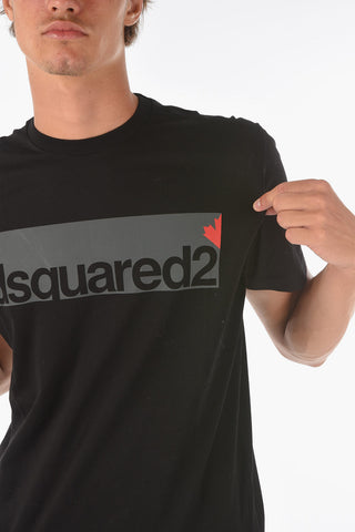 logo printed solid color COOL FIT t-shirt