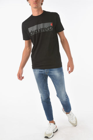 logo printed solid color COOL FIT t-shirt