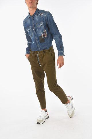 4 Pockets DAN ELASTIC FIT Pants with Drawstring on the Waist