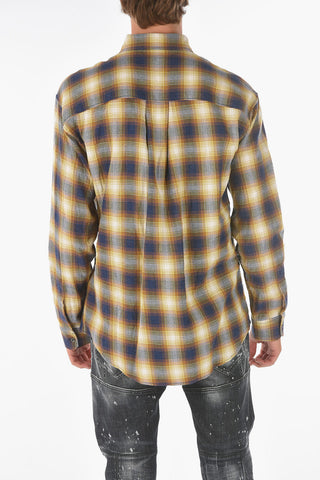 Classic Collar Tartan Motif Shirt