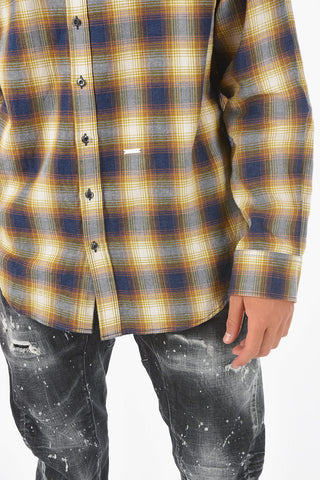 Classic Collar Tartan Motif Shirt