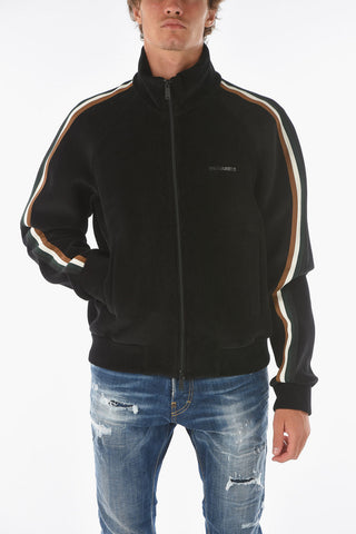 Contrasting Side Band Corduroy Sweatshirt