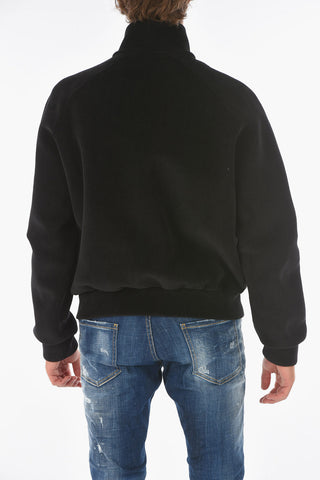 Contrasting Side Band Corduroy Sweatshirt