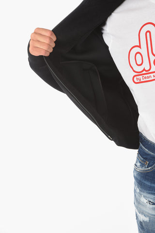 Contrasting Side Band Corduroy Sweatshirt