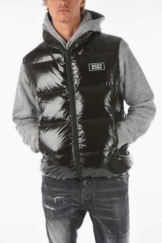 Piumino senza manica con chiusura zip