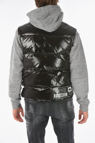 Piumino senza manica con chiusura zip