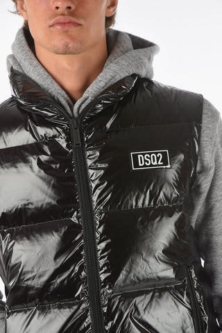 Piumino senza manica con chiusura zip