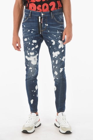 15cm Acid Wash Effect Sexy Twist Jeans