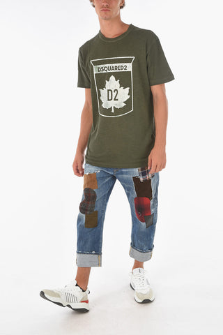 Maxi Logo Printed COOL FIT Crew-Neck T-shirt