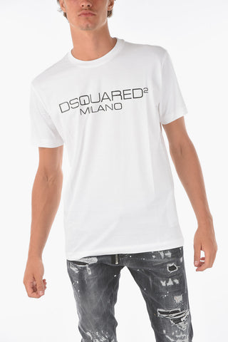t-shirt COOL FIT a tinta unita con logo stampato
