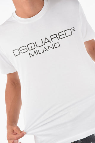 t-shirt COOL FIT a tinta unita con logo stampato