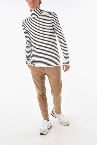 Striped Turtleneck Sweater
